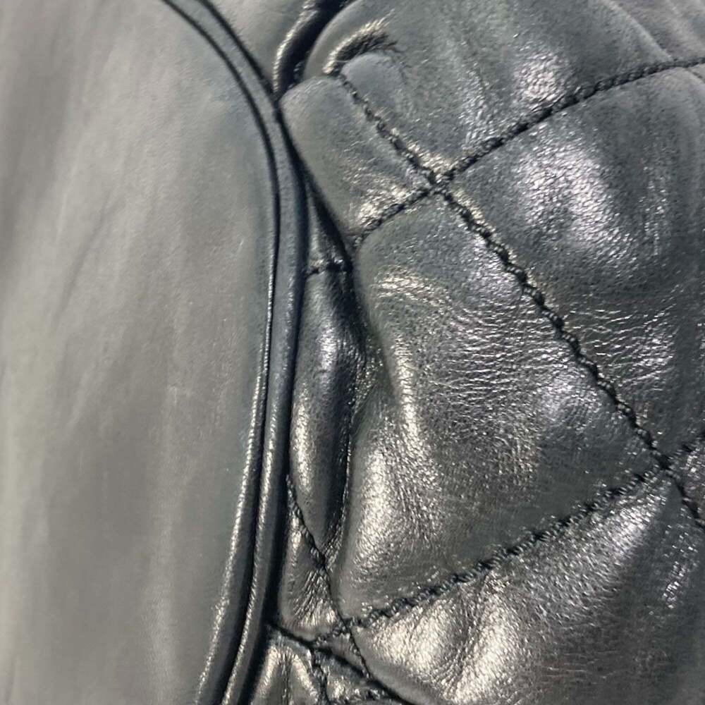 CHANEL Black Leather Logo Shoulder Bag - Picture 7 of 15